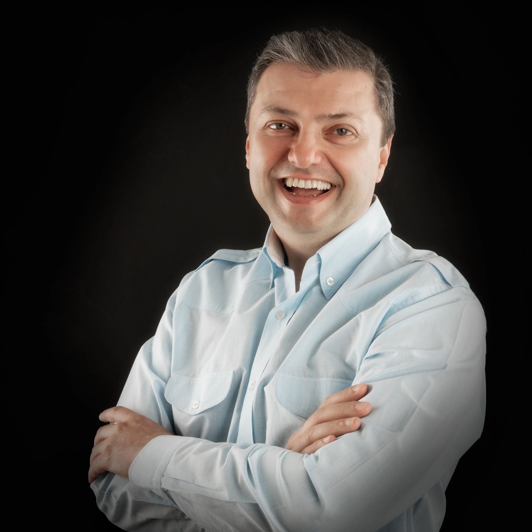 Smiling professional client portrait